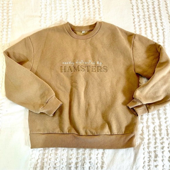 Tops - Tan Hamster Sweatshirt Size M